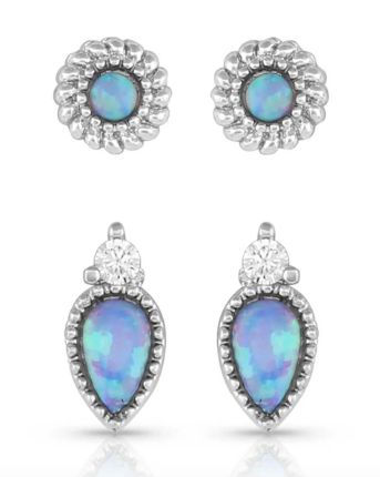 Montana Silversmiths Charming Duo Opal Earrings