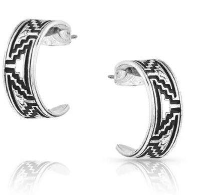 Montana Silversmiths Southwestern Escape Hoop Earrings