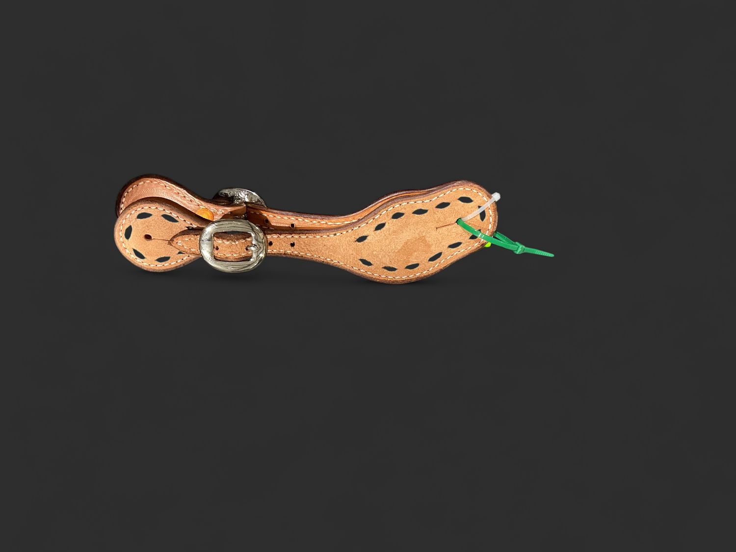 Irvine Spur Strap Rough Out W/ Black Buckstitch