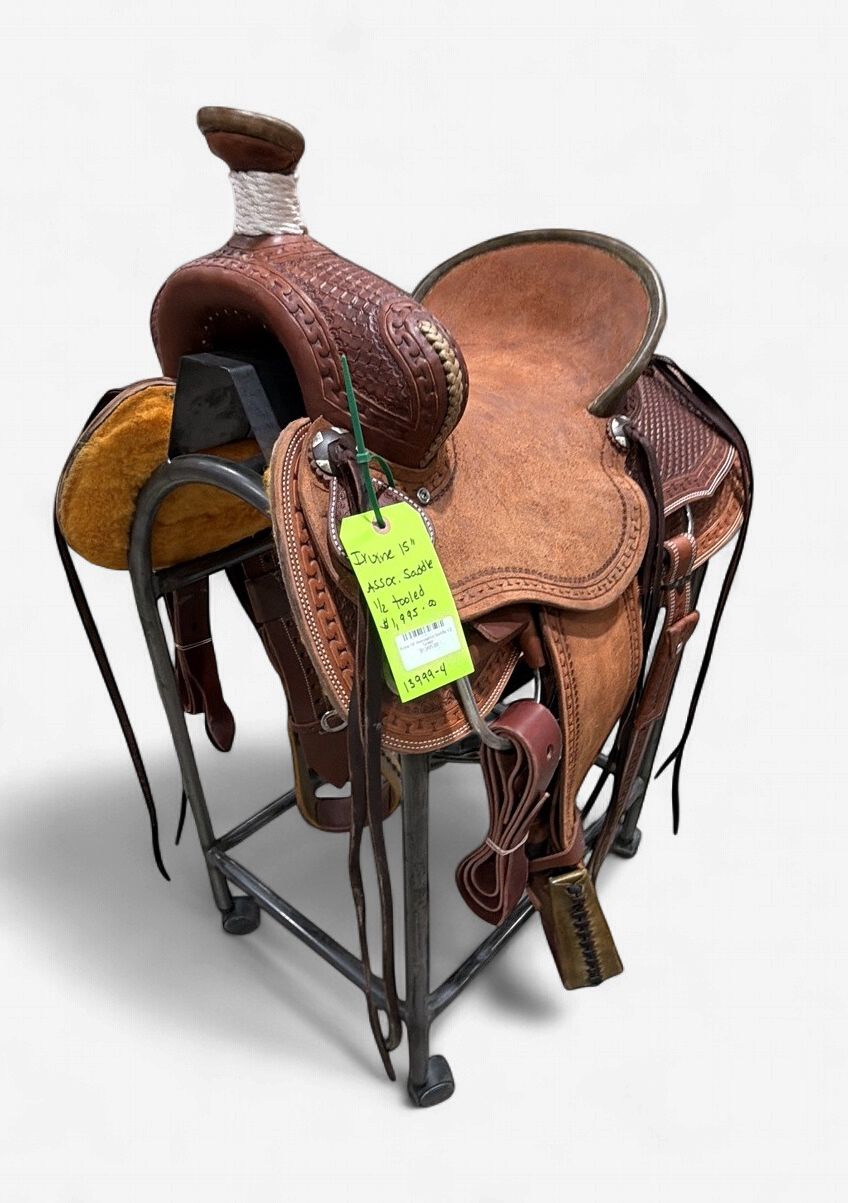 Irvine 15" Association Saddle 1/2 Tooled