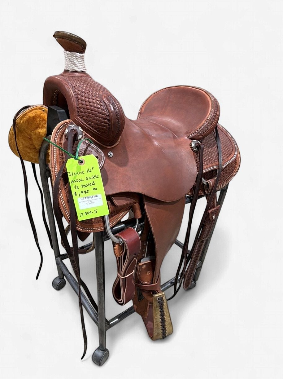 Irvine 16" Association Saddle-1/2 Tooled