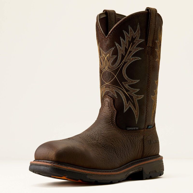 Ariat Men's WorkHog Waterproof Wide Square Toe Composite Toe Work Boot