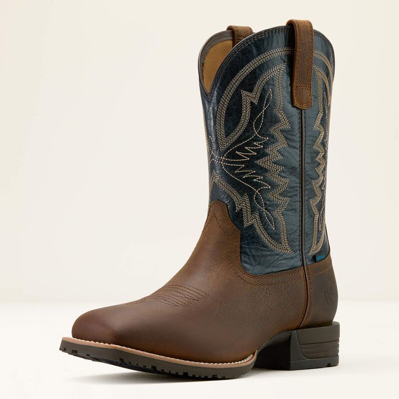 Ariat Men's Hybrid Ranchwork Waterproof Wide Square Toe Cowboy Boot
