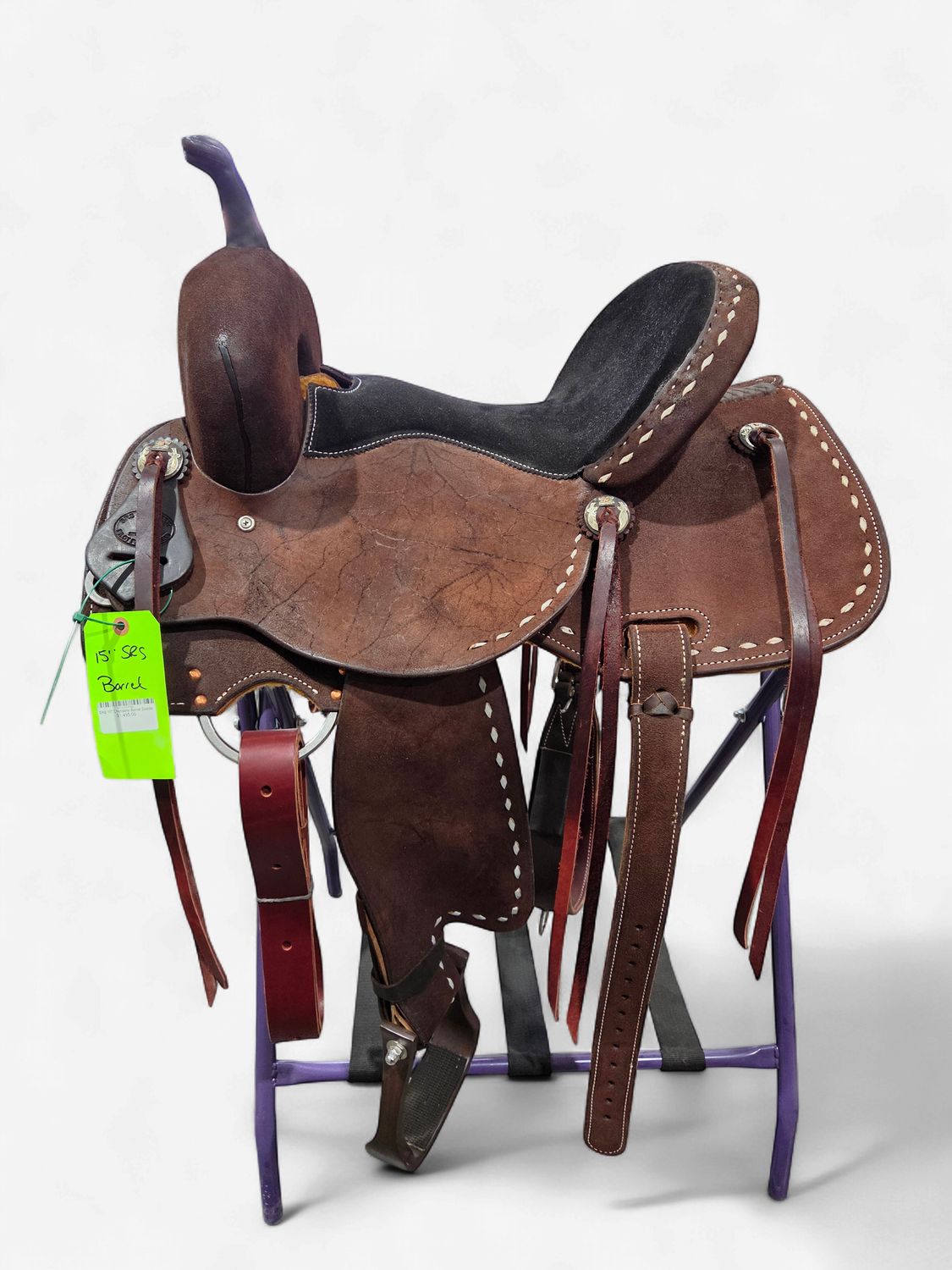 SRS 15" Chocolate Barrel Saddle