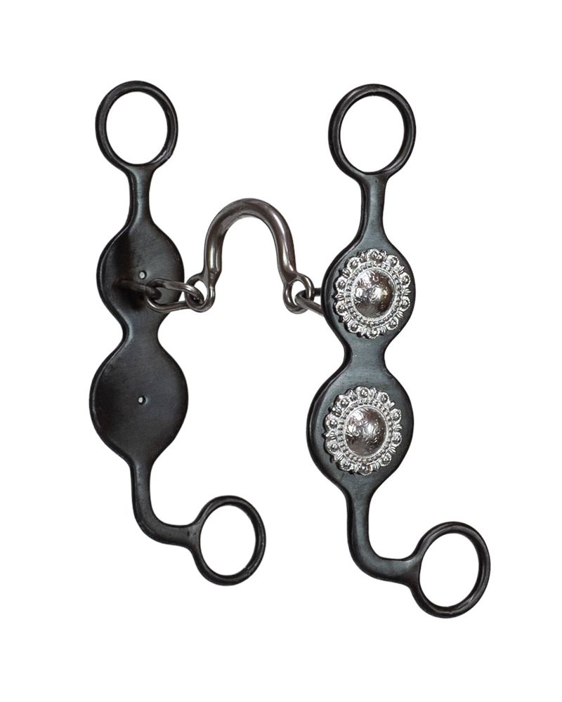 Concho Cheek Roping Bit-Tall Port &amp; Chain