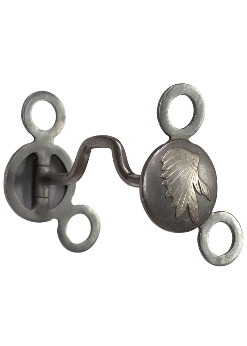 Large Concho Square Port Bit-Chief Heddress