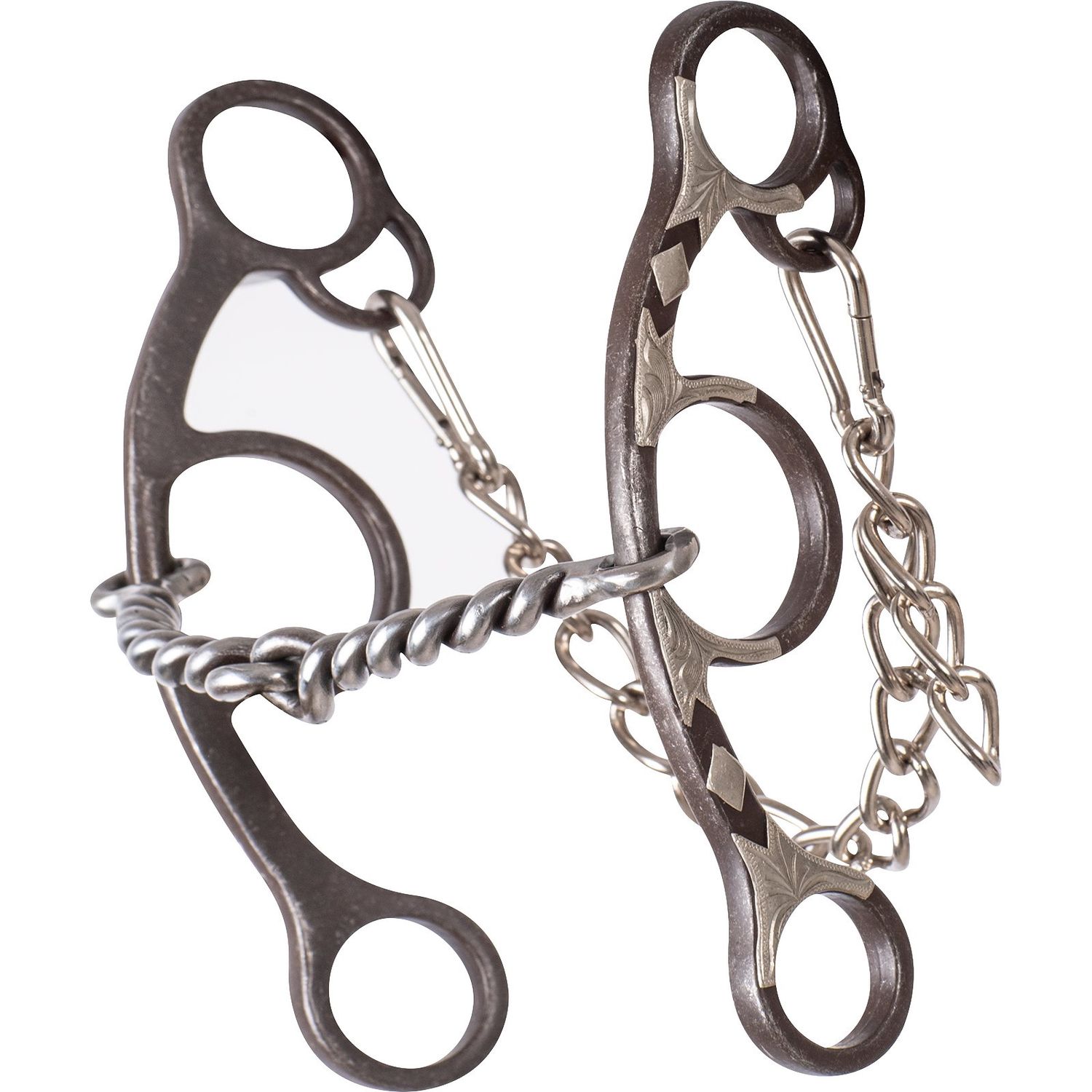 Classic Equine Sherry Cervi Short Shank Gag Barrel Bit with Twisted Wire