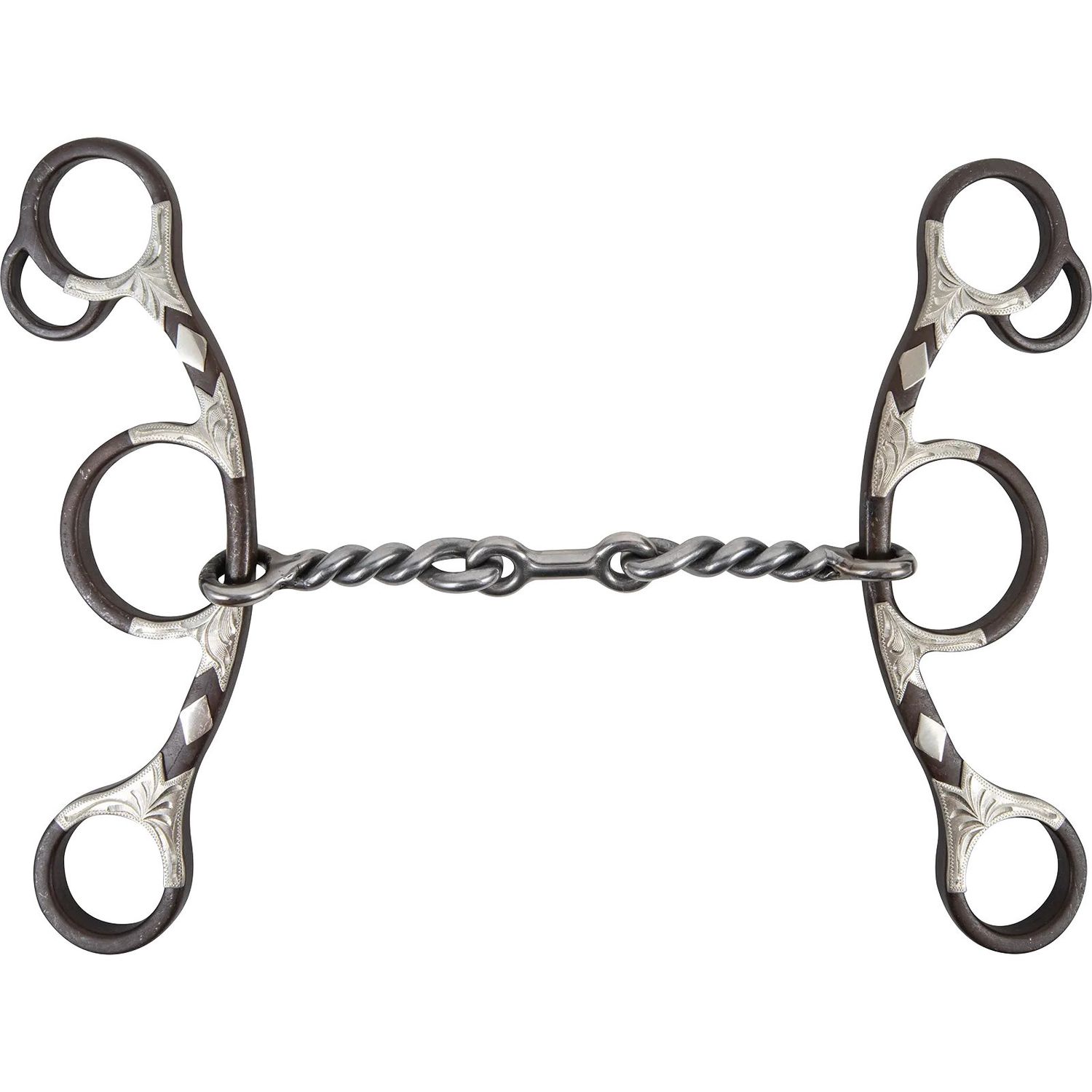 Classic Equine Sherry Cervi Short Shank Gag Barrel Bit with Twisted Wire Dogbone