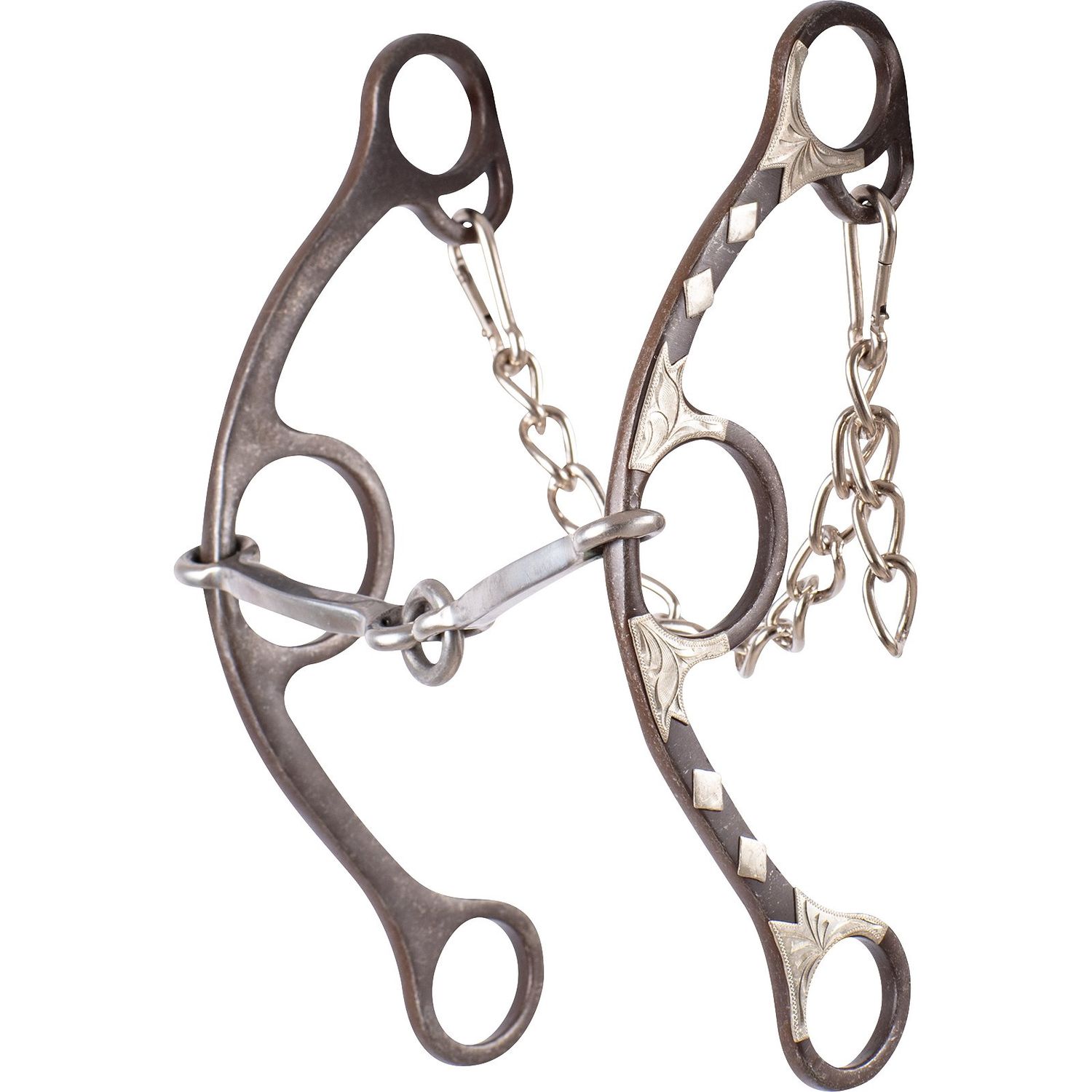 Classic Equine Sherry Cervi Long Shank Gag Barrel Bit with Square Bar Lifesaver