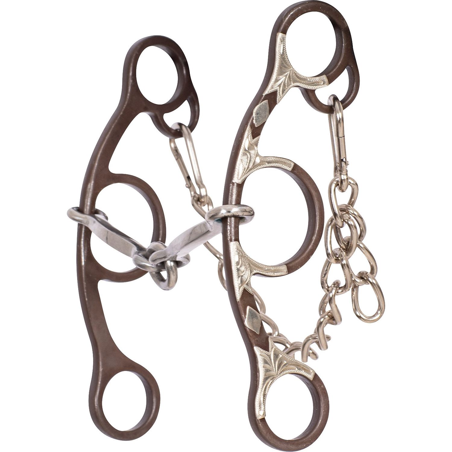 Classic Equine Sherry Cervi Short Shank Gag Barrel Bit with Square Bar Lifesaver
