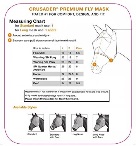 Cashel Crusader Fly Mask, Standard with Ears