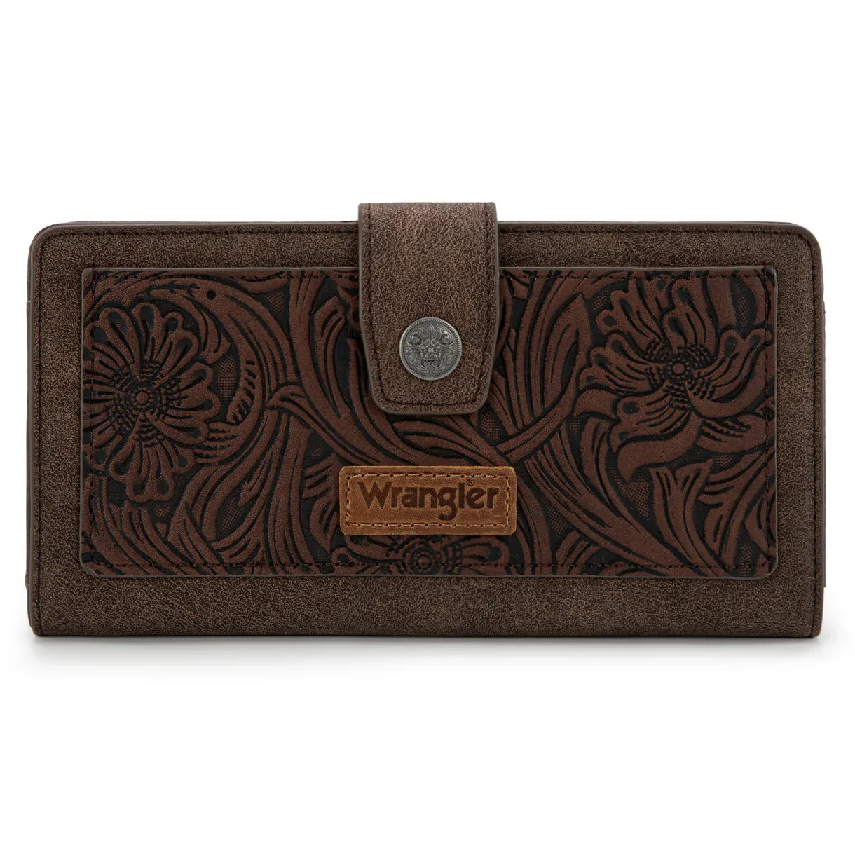 Wrangler Western Floral Tooled RFID Wallet