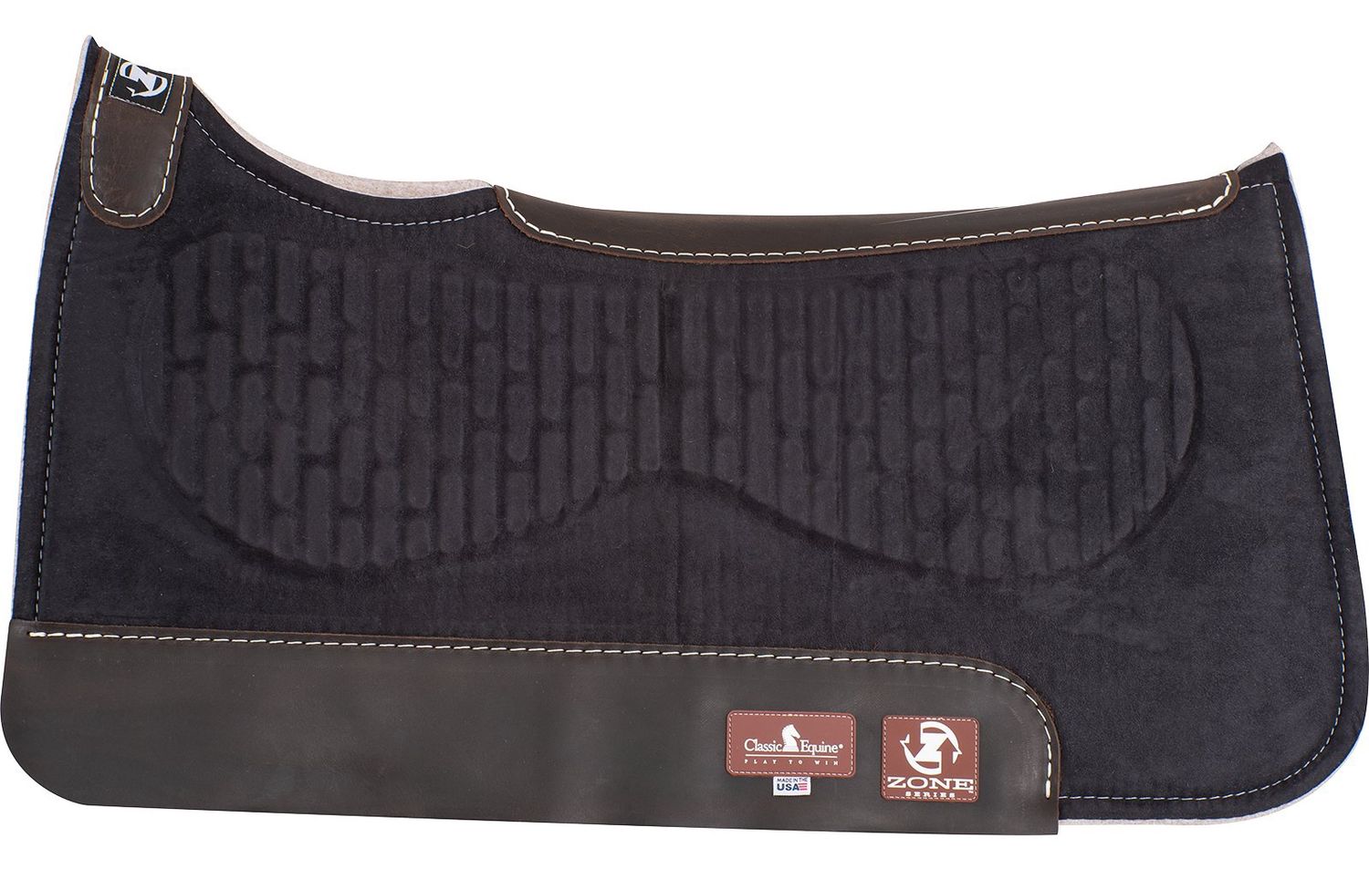Classic Equine Zone Micro Suede Pad, 3/4-inch Felt-ZSTBK