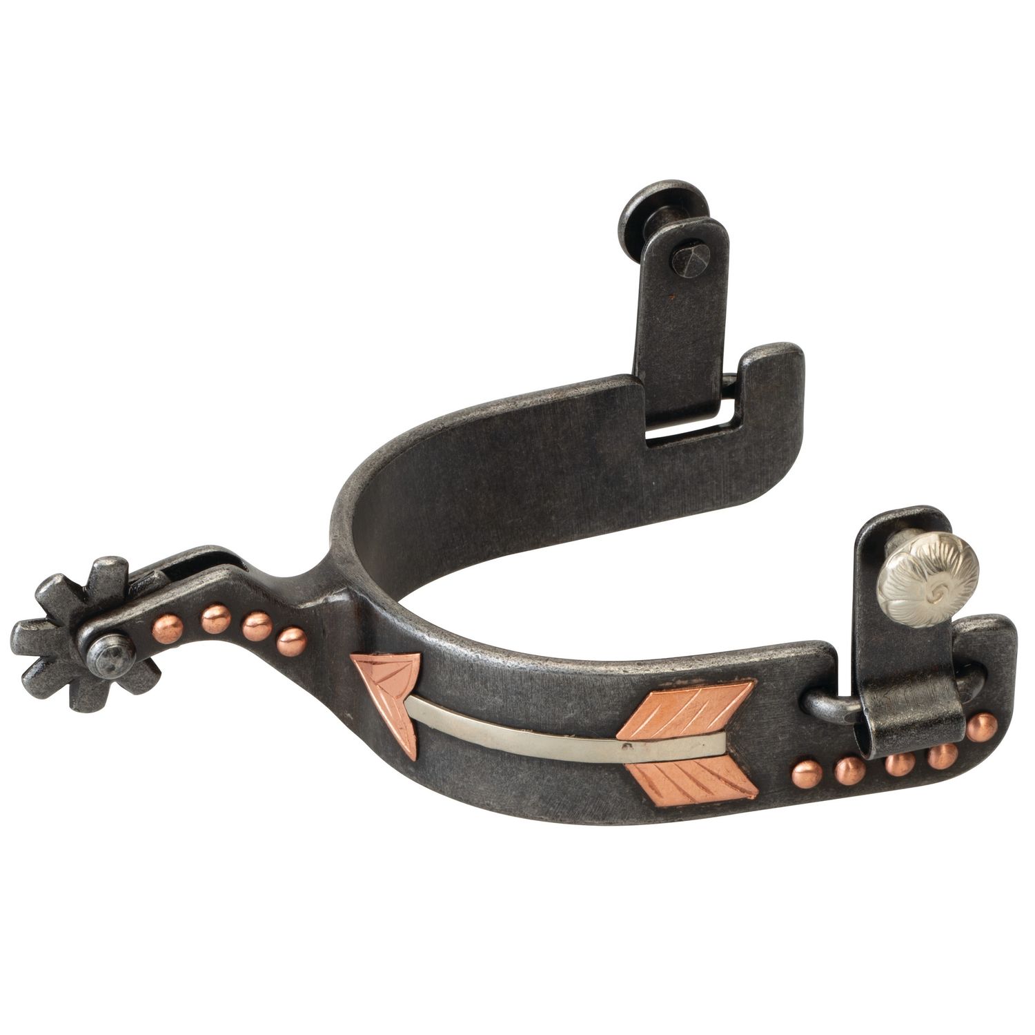 Weaver Equine Men's Spurs with Arrow Design, Black Arrow