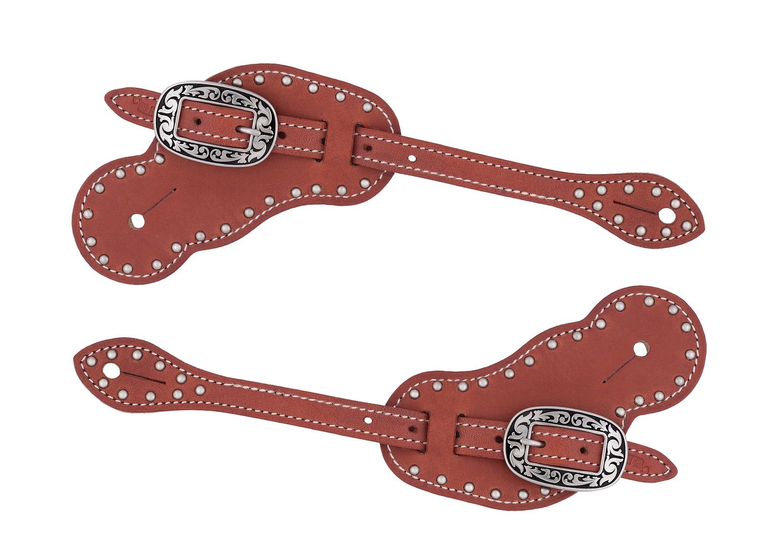 Weaver Equine Buckaroo Buttered Harness Leather Spur Straps, Canyon Rose