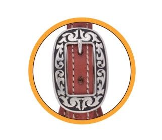 Weaver Equine Buckaroo Buttered Harness Leather Spur Straps, Canyon Rose