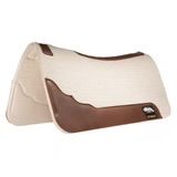 Synergy Contoured Steam Pressed 100% Merino Wool Felt Performance Saddle Pad - 31" x 32", 1", Natural