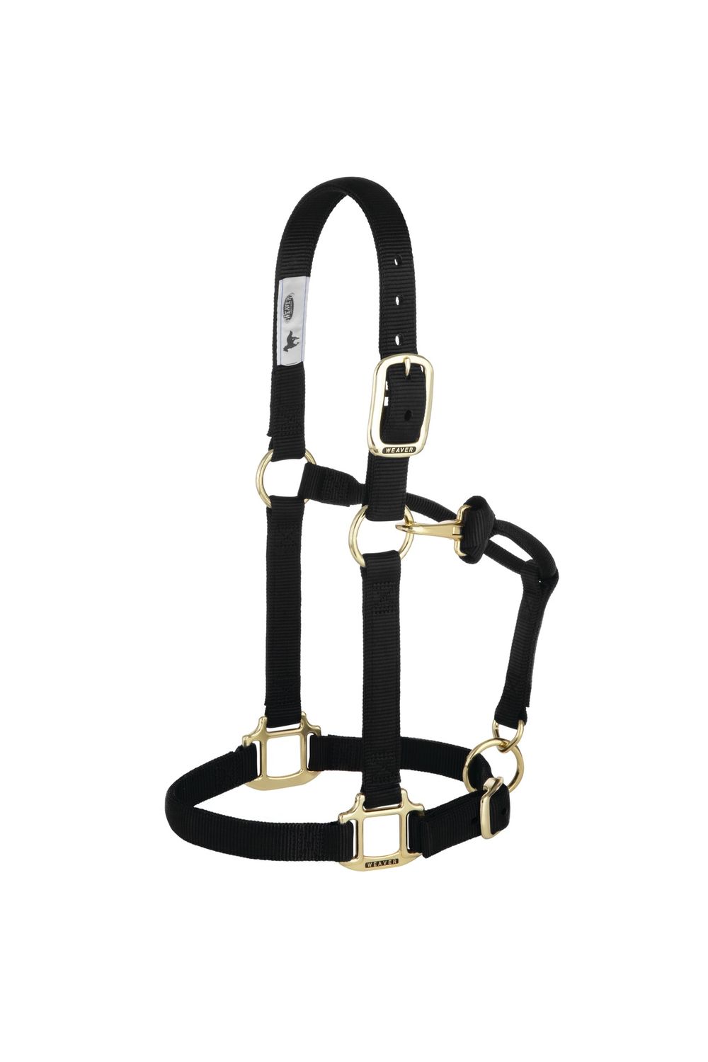 Weaver Equine Original Adjustable Chin and Throat Snap Nylon Halter, 1", Yearling
