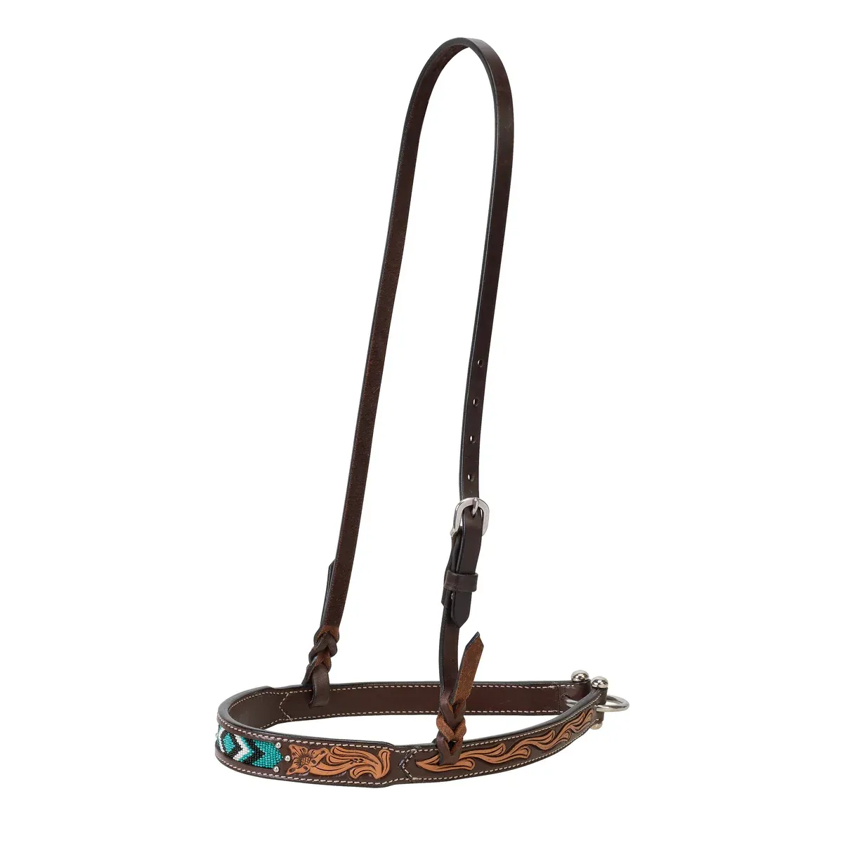 Weaver Equine Turquoise Cross Turquoise Beaded 1-1/4" Noseband