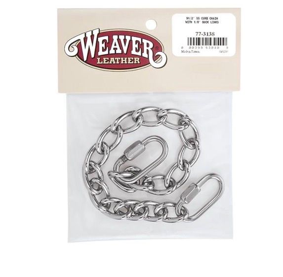Weaver Equine Curb Chain with Quick Links, Stainless Steel, 9-1/2"