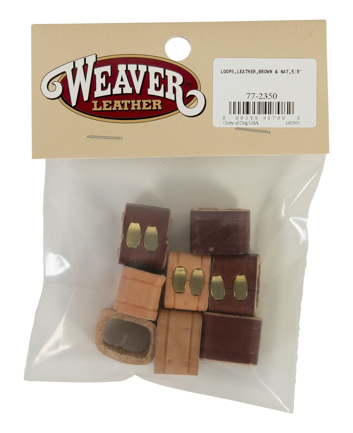 Weaver Equine Leather Loops, 5/8"