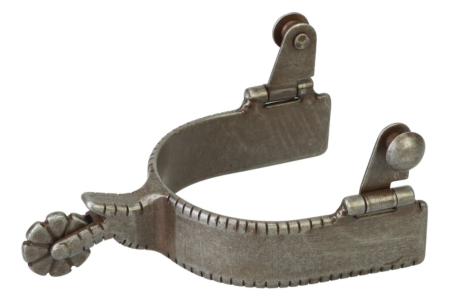 Weaver Equine Men's Spurs with Plain Buffed Brown Band