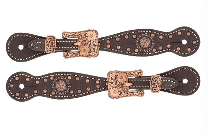 Weaver Equine Western Outlaw Ladies Spur Straps, Havana