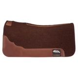Synergy Contoured Steam Pressed 100% Merino Wool Felt Performance Saddle Pad - 31" x 32", 3/4", Chocolate