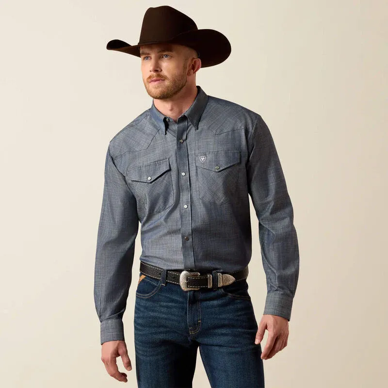 Ariat Men's Wrinkle Free Refined Slub Classic Fit Shirt