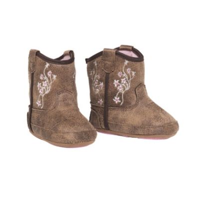 Twister Lily Baby Bucker Boots - Grey / Brown, Color: Grey/Brown, Size: 0