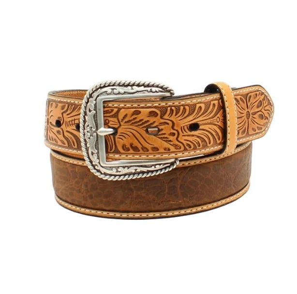 Ariat 1-1/2" Crocodile Floral Tabs Tan