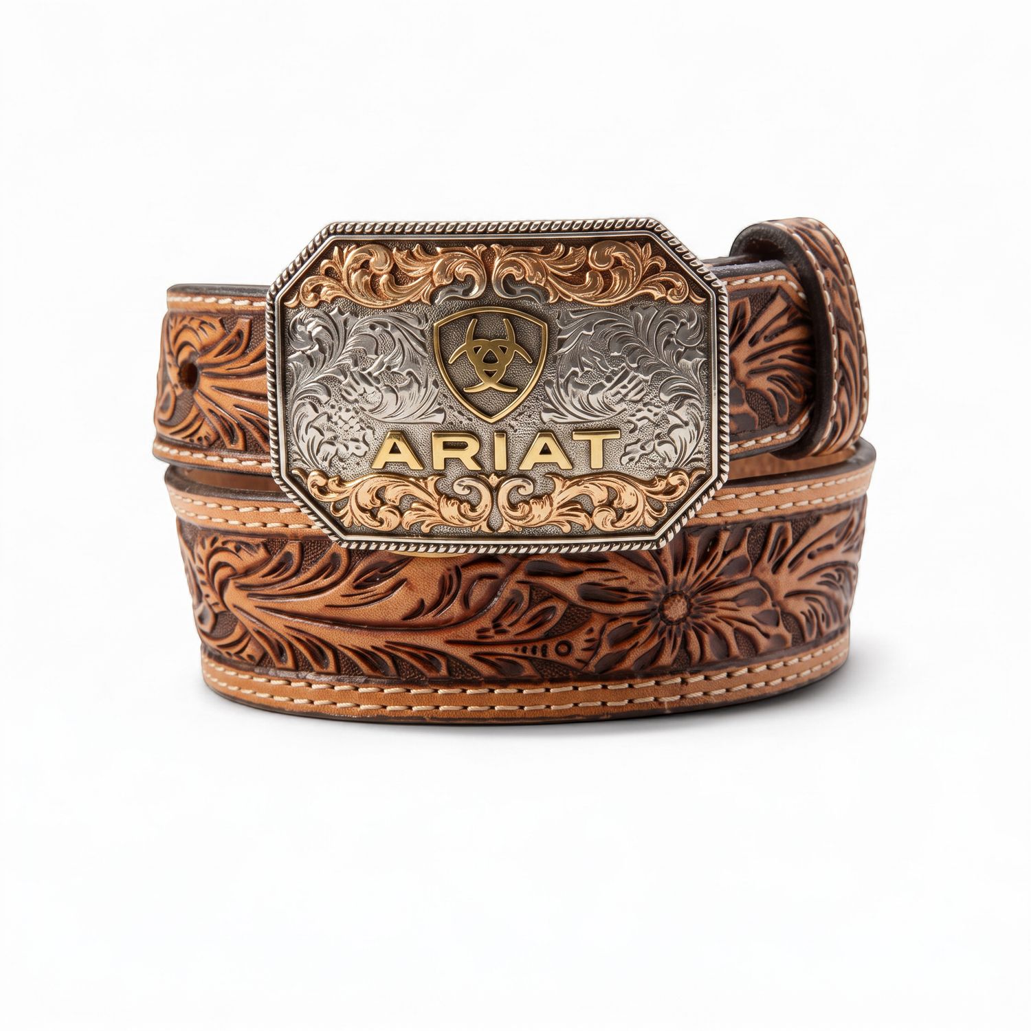 Ariat YB1 1 / 2-1-1/4 Floral Embossed Tan