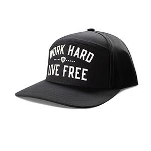 Ariat Women's Snapback White Logo / Flag 7-Panel Black