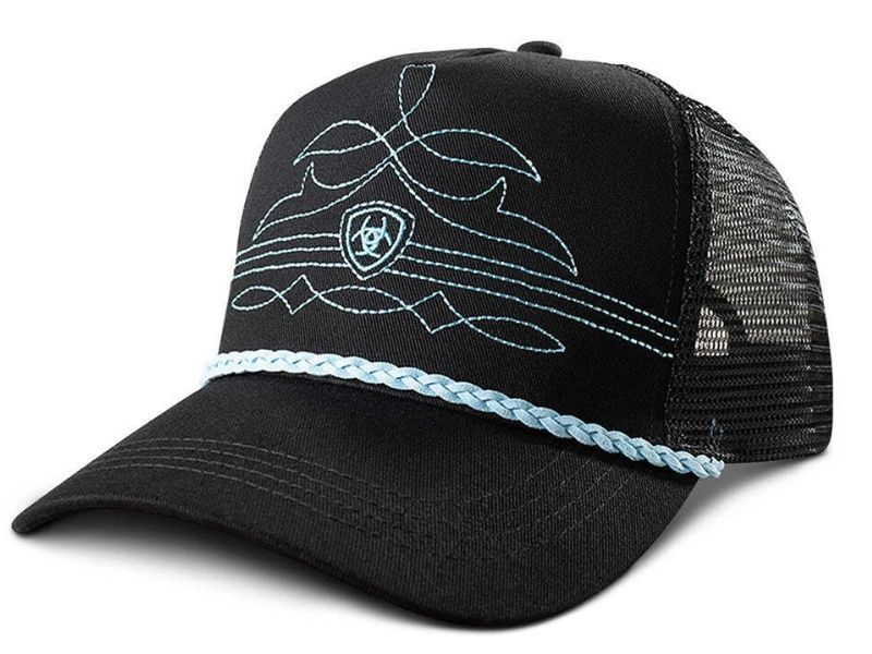 Ariat Snapback Braid Rope Boot Stitch Turquoise