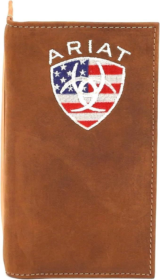 Ariat Rodeo American Flag Embroidered Antique Gold Black