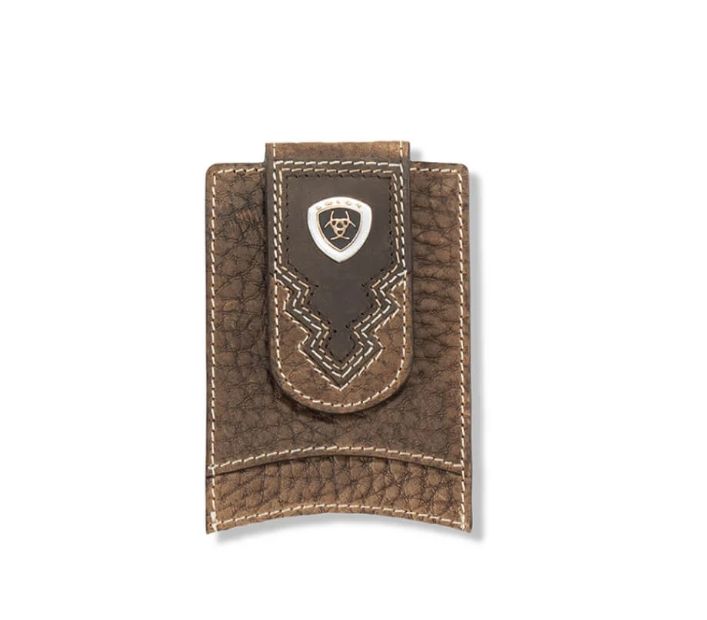 Ariat Card Case Overlay Ariat Shield Brown Rowdy
