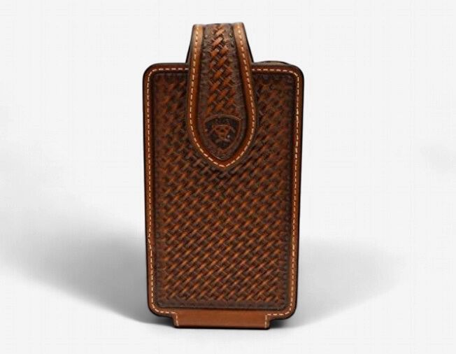 Ariat Phone Case Basket Weave Shield Brown