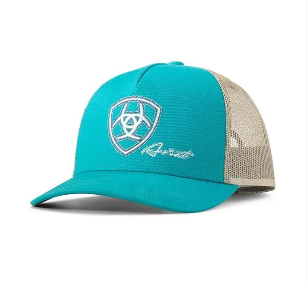 Ariat Women's Snapback Shield Embroidered Turquoise