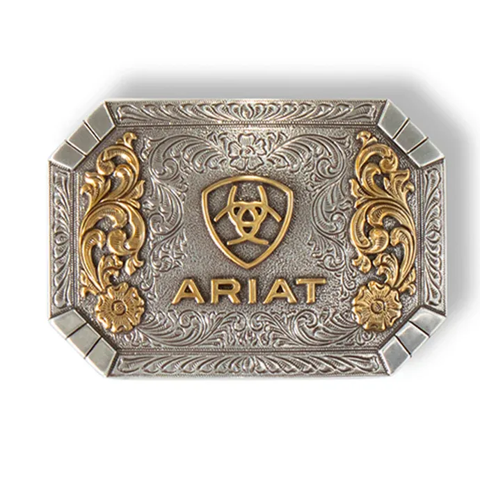 Ariat Rectangular Floral Emblem