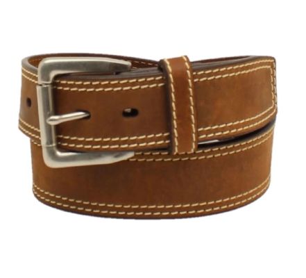 Ariat 1-1/2" Logo Concho Double Stitch Medium Brown