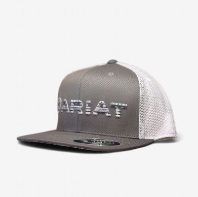 Ariat Flexfit 110 Snapback Southwest Print Embroidered Grey, Color: Brown