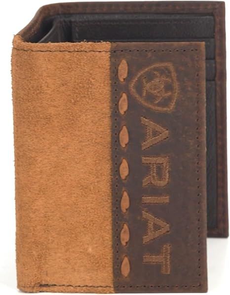 Ariat Trifold Roughout Crocodile Tan