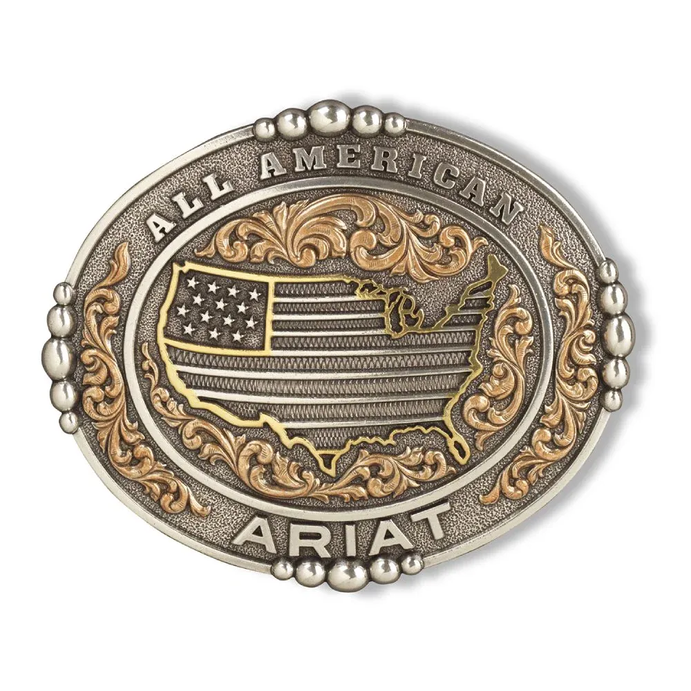 Ariat Oval All American Ariat Antique Silver / Antique Gold