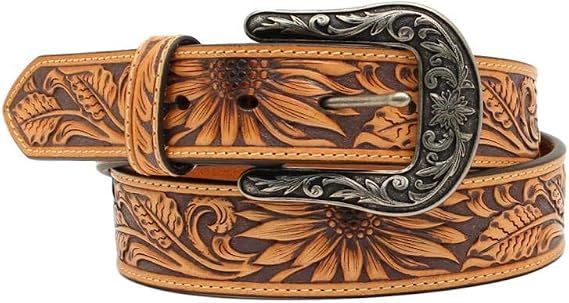 Nocona 1-1/2" Sunflower Embossed Tan