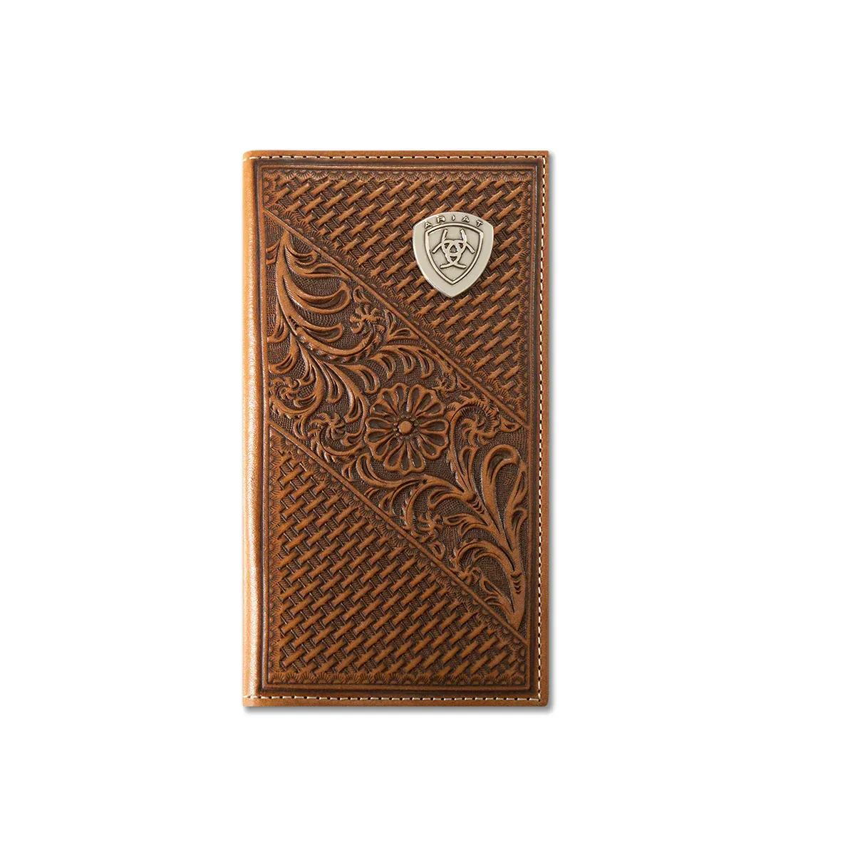 Ariat Rodeo Basket-Weave Floral Shield Tan