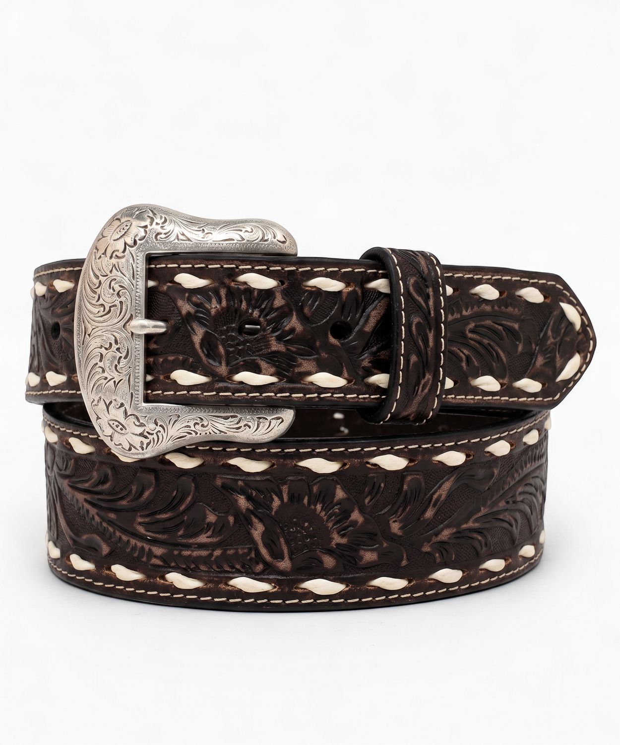 Nocona 1-7/8-1-1/2 Boot Stitch Roughout Black