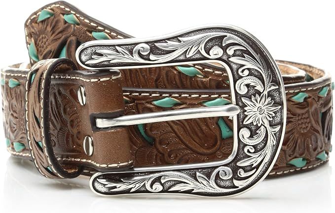 Nocona 1-1/2' Turquoise Underlay Floral Pierced Turquoise