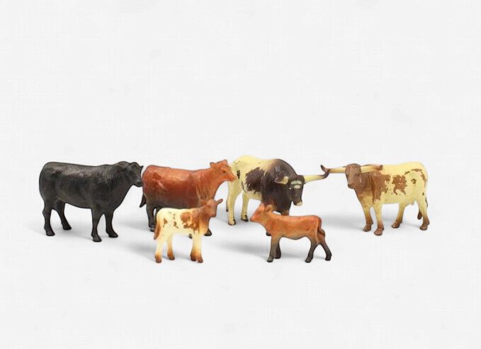 Bigtime Six-Piece Cow Figure Set