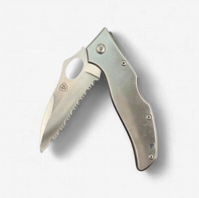 Ariat Knife Med3" Serrated Silver