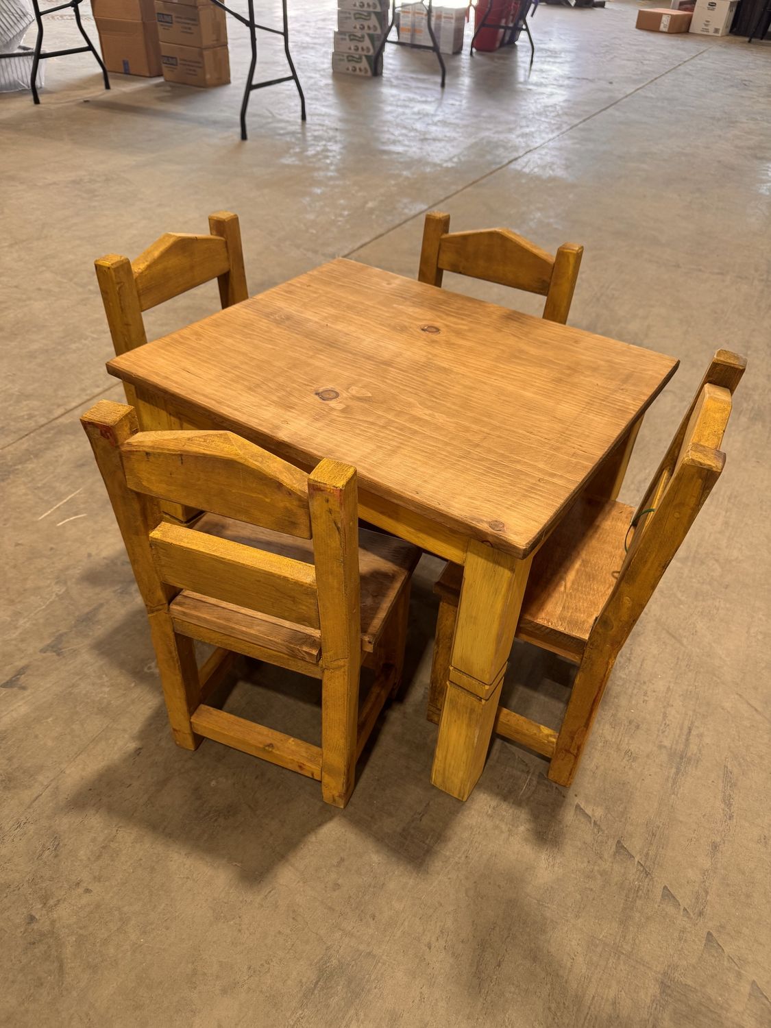 Kid's Wood Table &amp; Chair Set, Color: Yellow